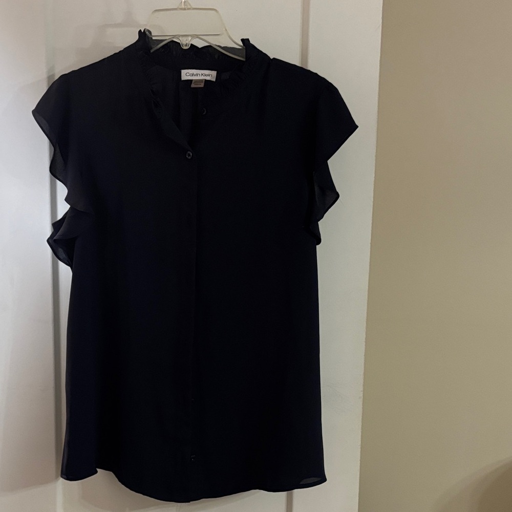 Calvin Klein Women's Elegant Black Blouse